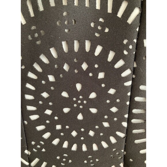 White House Black Market Dress Black Laser Cut WHBM - Picture 3 of 8